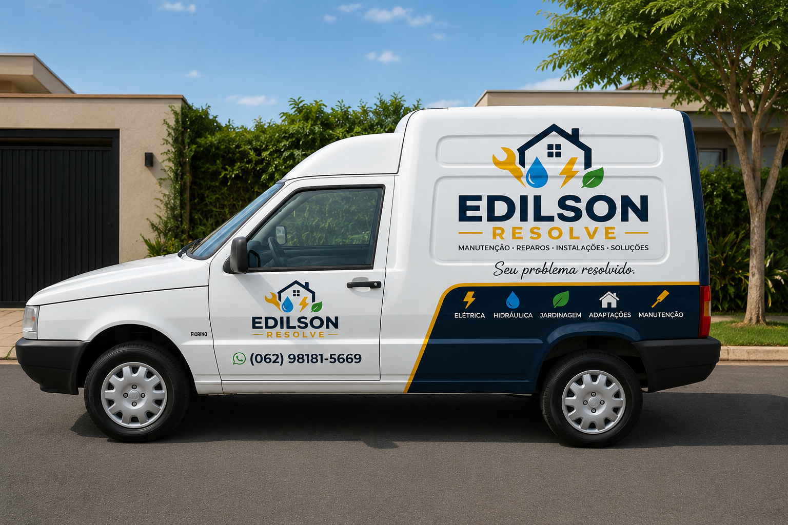 Carro da Edilson Resolve plotado