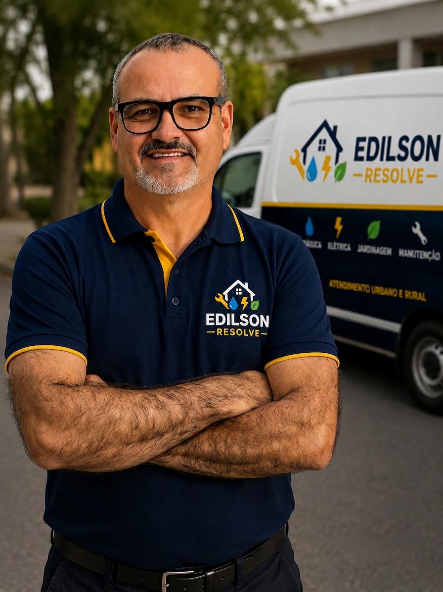 Foto real do Edilson trabalhando